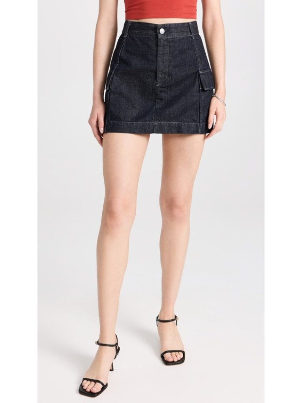 Ag Adriano Goldschmied x EmRata x AG Colombo Skirt Prince St Blue Mini Size 26